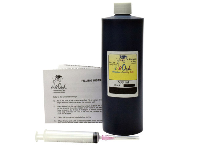 500ml Black Kit for most HP cartridge models